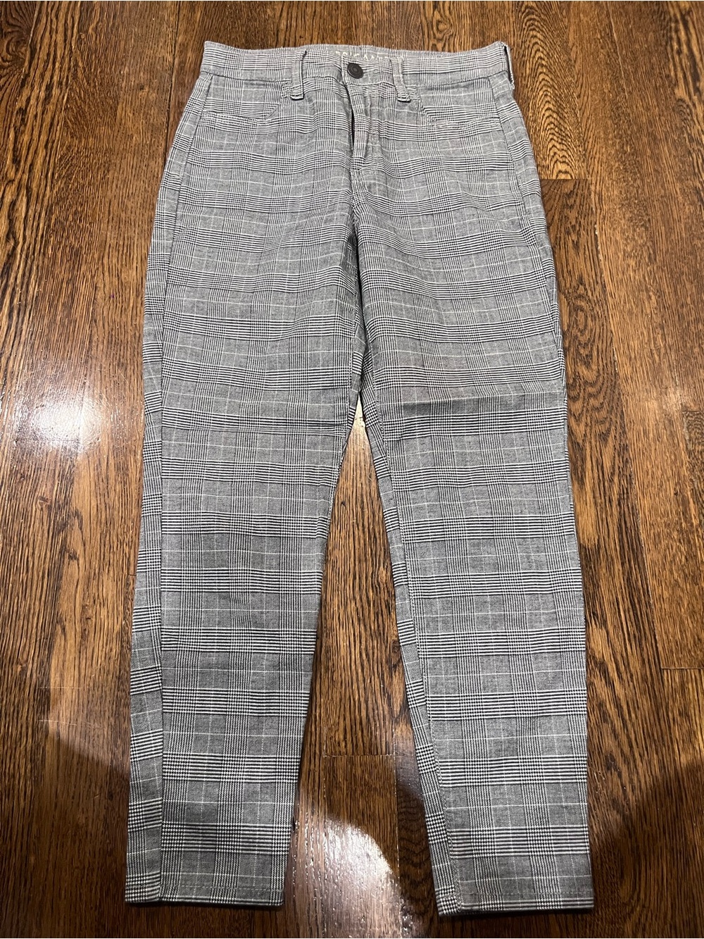 American Eagle Outfitters Gray Glen Plaid Chinos